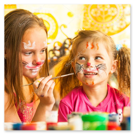 Laboratorio artistico con bambini.